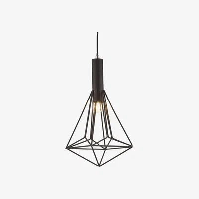 The Range Kristoff Cage Ceiling Pendant 1 Light E27 Black - Black