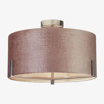 The Range Blush Velvet Ceiling Fitting  - Pink