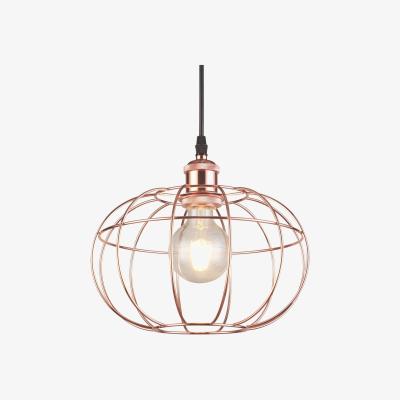 The Range CGC EDWARD Round Copper Wire Cage Pendant Ceiling Light Fitting - copper