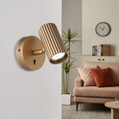 The Range Eglo Portillo Metal Modern Wall Spotlight, Matte Brass - Matte Brass