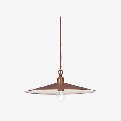 The Range Cantina 1 Light Dome Ceiling Pendant - Copper