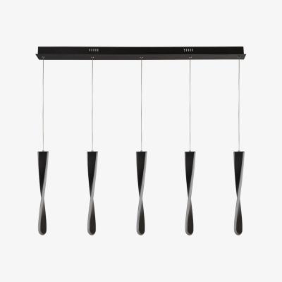 The Range Paddle Led 5 Light Bar Ceiling Pendant - Black - Matt Blacl