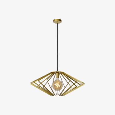 The Range Diamond Modern Pendant Light Matt Gold - Black