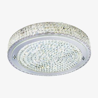 The Range LED 1 Light Large Flush Ceiling Light Chrome Crystal - Chrome