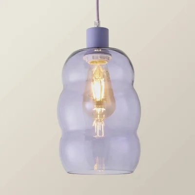The Range Lolly Glass Bubble Pendant Ceiling Light - Lilac / 0.94kg