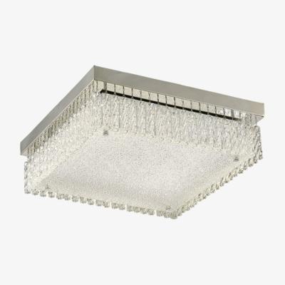 The Range Aiden Large Square Flush Ceiling 21W 1800lm LED 4200K Chrome, Crystal - Polished Chrome