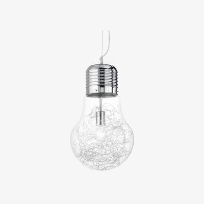 The Range Luce Max Light Bulb Shape Ceiling Pendant 1 Light - Chrome / 30cm