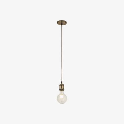 The Range Dover Antique Brass Antique Brass 1Lt Cable Suspension - 3m Brown Cable - Antique