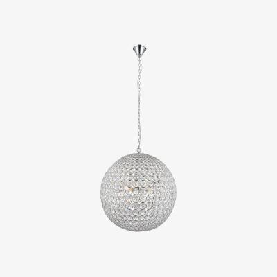 The Range Miley 4 Light Spherical Ceiling Pendant Chrome, Crystal (K9) Glass Detail - Chrome