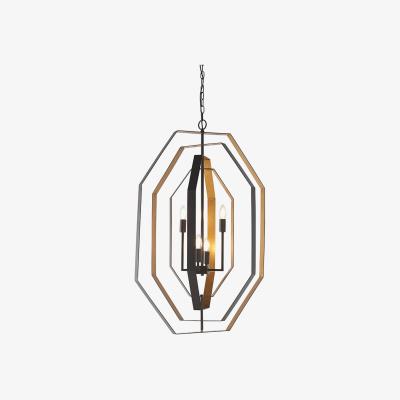 The Range Macerata 4 Light Ceiling Pendant Aged Bronze Effect  Antique Gold Paint - Aged Bronze Effect & Antique Gold Paint
