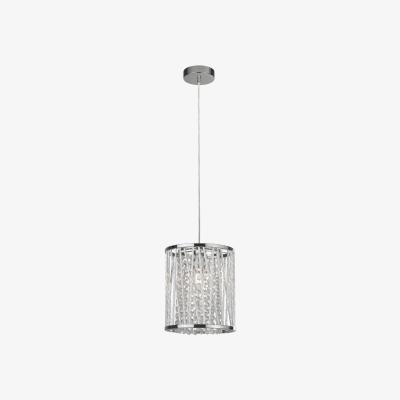 The Range Elise 1 Light Pendant Chrome, Crystal Drops, E27 - Chrome