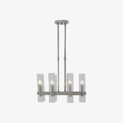 The Range Alexis 8 Light Nickel Finish Statement Pendant Light - Silver