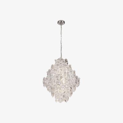 The Range Chrome 5 Light Pendant with Acrylic Tiles  - Silver