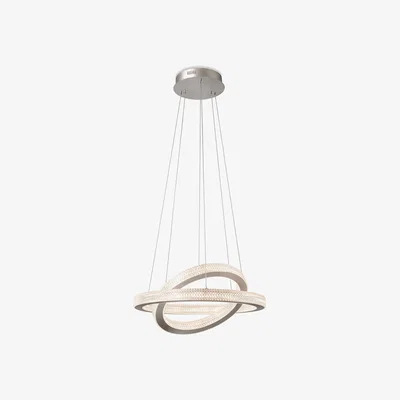 The Range Diamond LED Pendant Light Aluminium with Prismatic Diffuser - Aluminium with Prismatic Diffuser