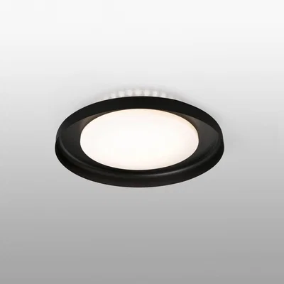 The Range Dolme LED Flush Ceiling Light Black - Black
