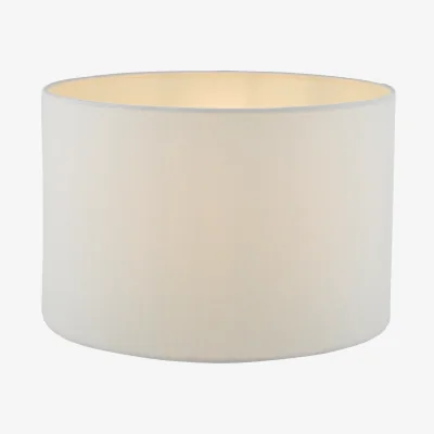 The Range Idonia Drum Shade White Linen 30cm
