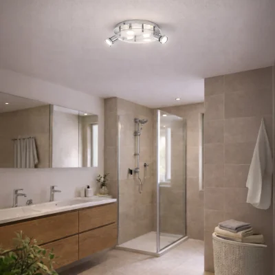 The Range Eglo Cabo C LED Wall or Ceiling Light with Remote Control, RGB and Warm White - Silver