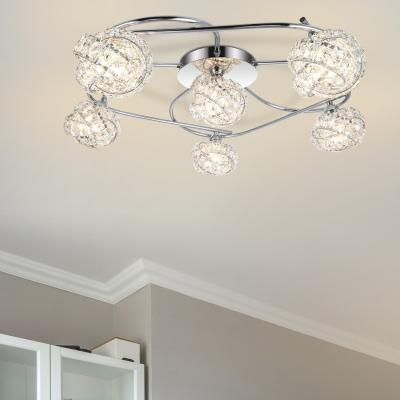 The Range COSYLYTE Mirri 6 Light Glass Ceiling Light - Chrome
