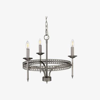 The Range Crown Chandelier 3 Light Iron Finish, E14 - Iron