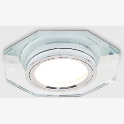 The Range Fire Rated Clear Glass And Chrome GU10 Contemporary Recessed Ceiling Downlight - Silver