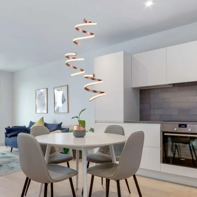 The Range COSYLYTE Nyah 3 Light Integrated LED Pendant Light - Copper