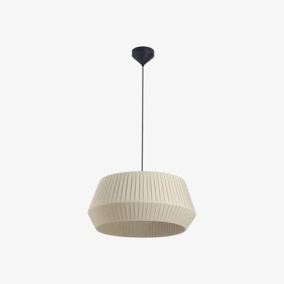 The Range Dicte 53cm Cylindrical Pendant Ceiling Light Beige, E27 - Beige