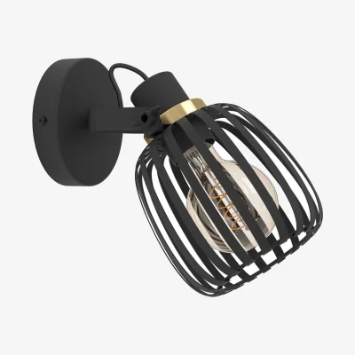 The Range EGLO Girona Black Steel Modern Single Spotlight - Black