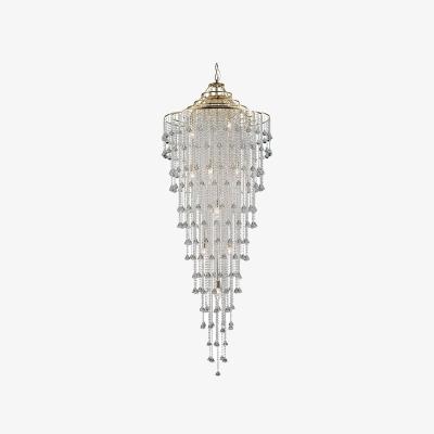 The Range Inina Tall Ceiling Pendant 15 Light E14 French Gold, Crystal - French Gold
