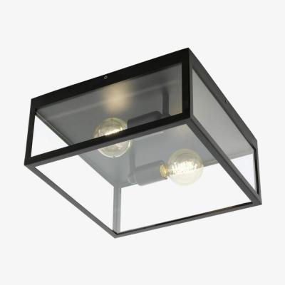 The Range Charterhouse Industrial Ceiling Light with Exposed Lightbulbs - Black