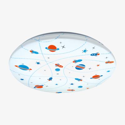 The Range CGC ACEY Round Childrens Bedroom Ceiling LED Light Space Planet Rocket - White