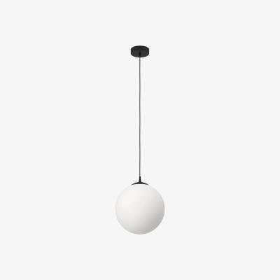 The Range Eglo Rondo 3 IP20 Globe Opal Minimilast Pendant Light - black