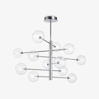 The Range Equinoxe 12 Light Multi Arm Ceiling Pendant Light - Chrome