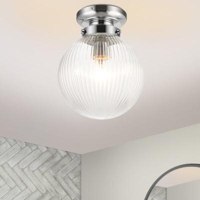 The Range COSYLYTE Finley Bathroom Glass Ceiling Light - Chrome