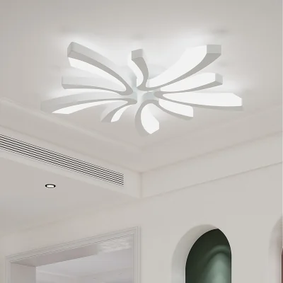 The Range Unique V-Shaped Surrounding Frame LED Semi-Flush Ceiling Light - White