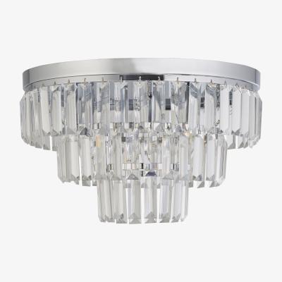 The Range 3 Light Chrome Flush with Glass Drops  - Chrome
