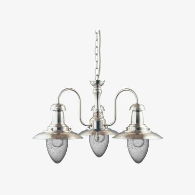 The Range Fisherman II 3 Light Pendant - Silver
