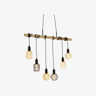 The Range Woody 6 Light Bar Pendant  - Brown