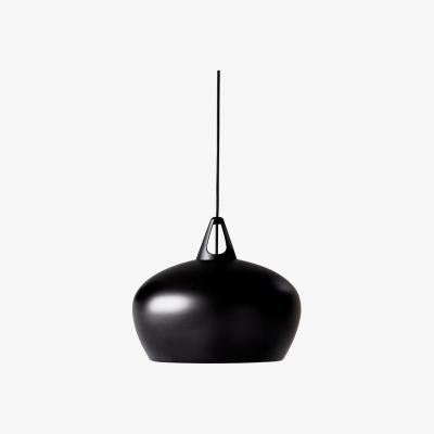 The Range Belly 38cm Dome Pendant Ceiling Light Black, E27 - Black