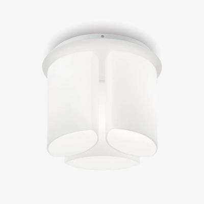The Range Almond 3 Light Flush Ceiling Light - White