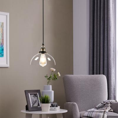 The Range Semicircle Glass Pendant Light - Clear / 22cm