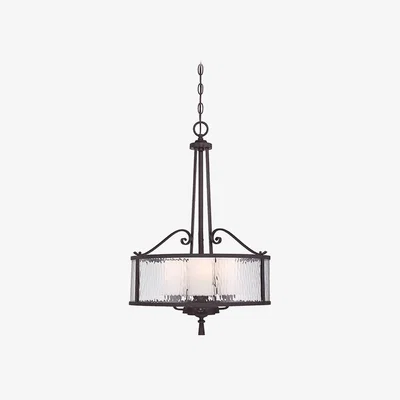 The Range Adonis 3 Light Ceiling Pendant Dark Cherry, E27 - Dark Cherry