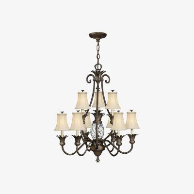 The Range Plantation 10 Light Multi Arm Chandelier Pearl Bronze Finish, E14 - Pearl Bronze