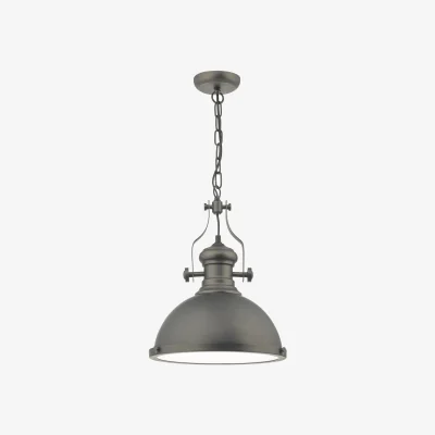 The Range Arona Pendant Antique Pewter Glass