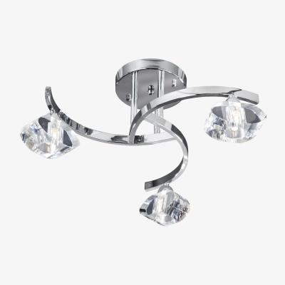 The Range Polar Three Light Chrome Ceiling Flush - Chrome