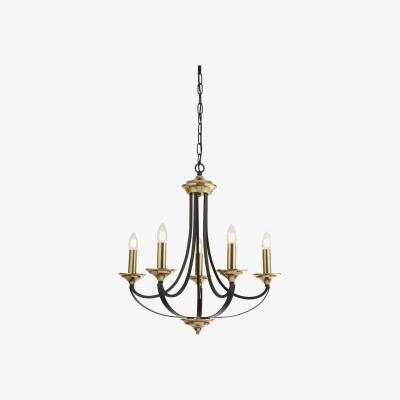 The Range Belfry 5 Light Multi Arm Pendant Dark Bronze, Brown, E14 - Dark Bronze