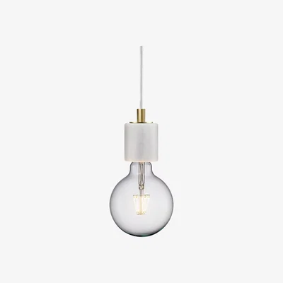 The Range Siv Slim Pendant Ceiling Light White, E27 - White