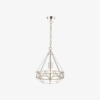 The Range Laura Ashley Zaria Pendant Polished Silver Glass