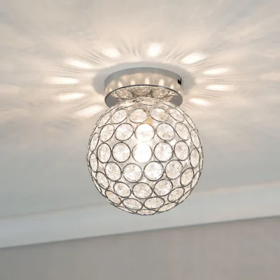 The Range Ella Ceiling Light Fitting - Chrome / LED bulb included
