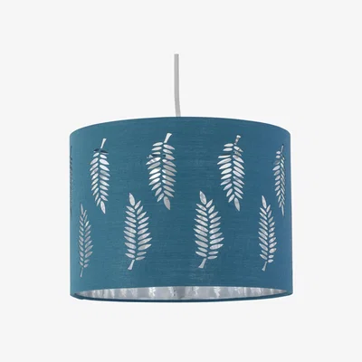 The Range Fern Teal Cut Out 25cm Pendant Lightshade - Teal