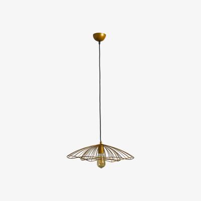 The Range Tiered Umbrella Design Gold Wire Ceiling Pendant Light Shade - Gold